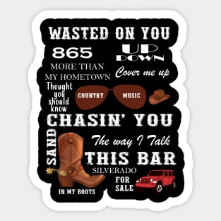 Country Music Funny Cowboy Cowgirl Rodeo Western Sticker